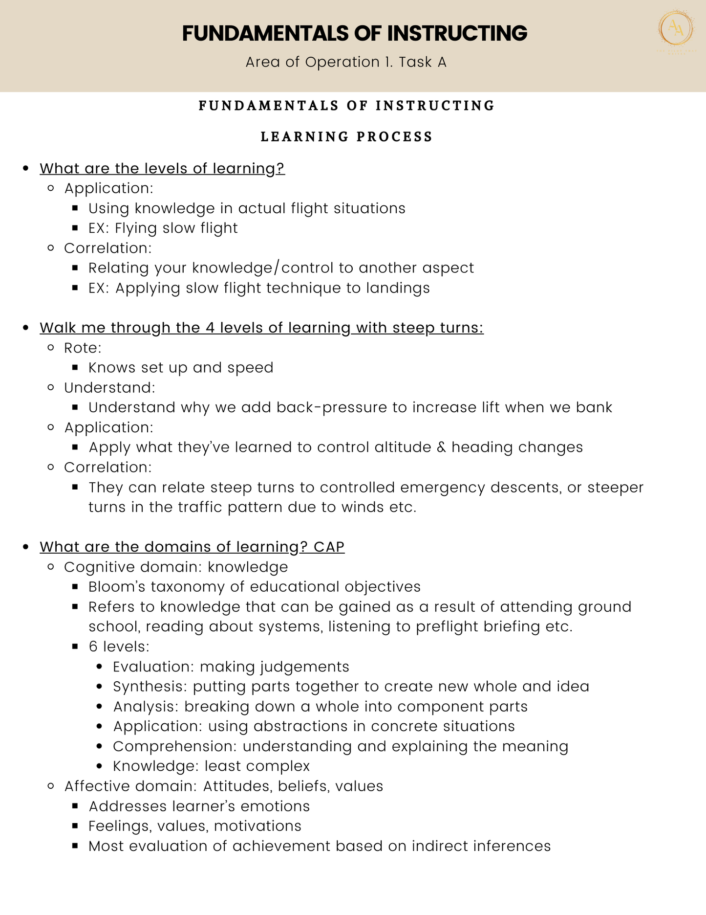 CFI Checkride prep