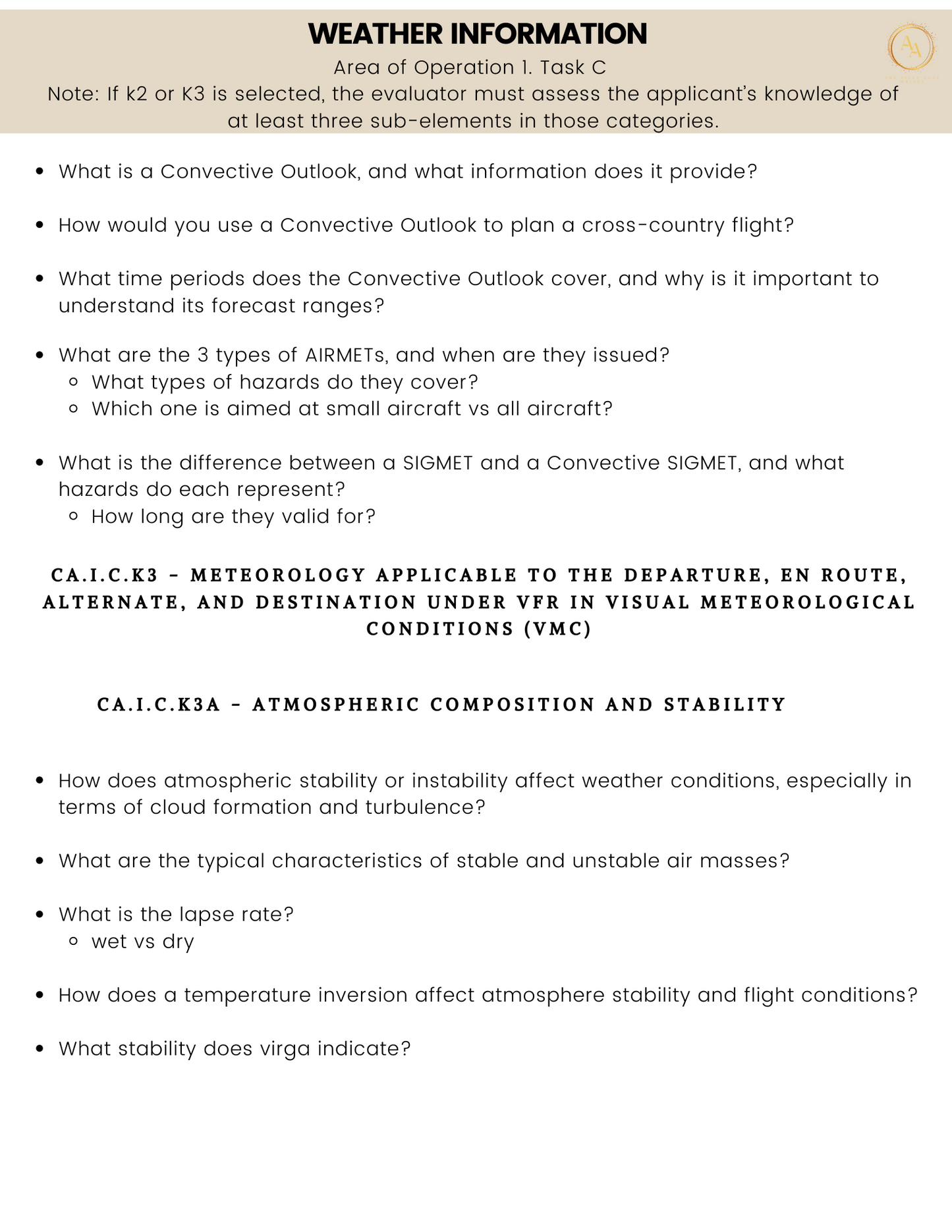 Commercial Check ride Study Guide - Airlines on Autopilot