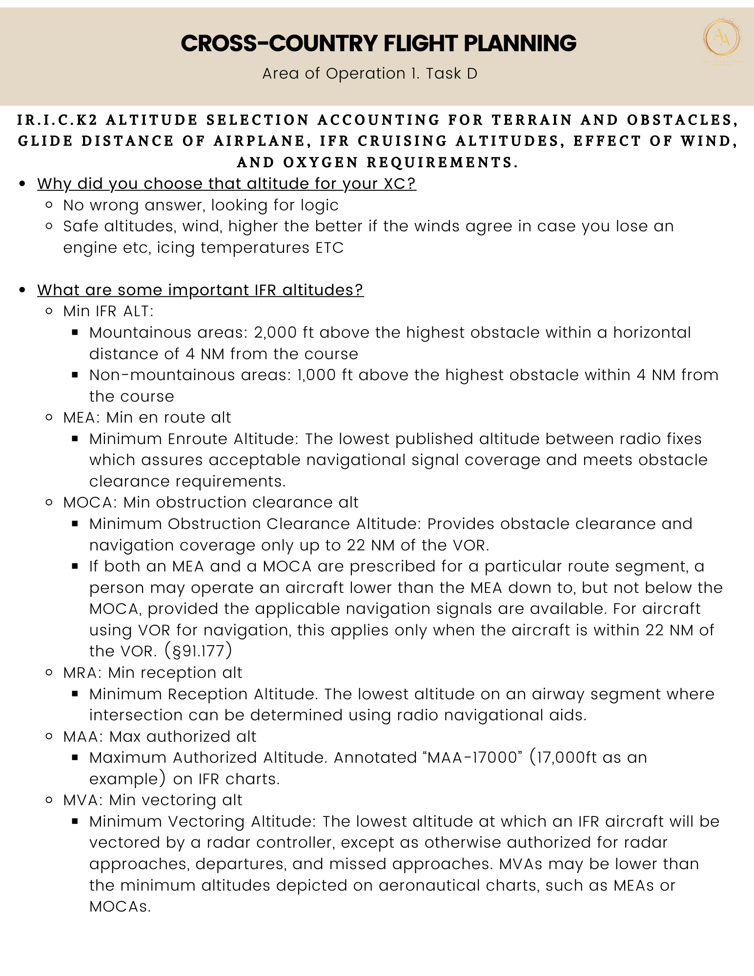 Instrument Checkride Study Guide - Airlines on Autopilot