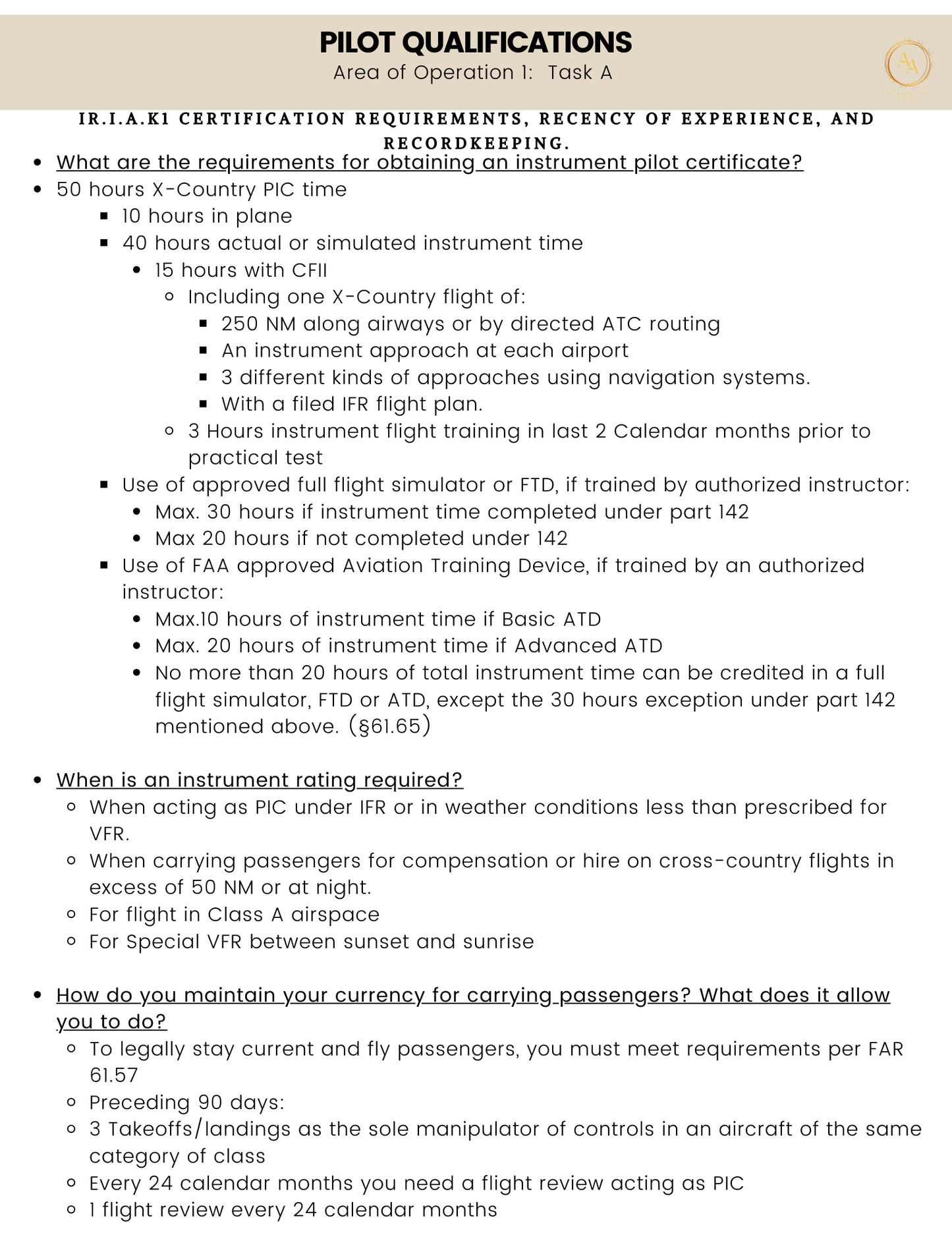 Starter Study Guide Bundle - Airlines on Autopilot